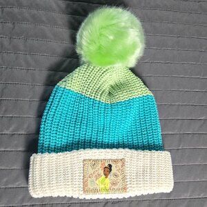 NWT Love Your Melon Princess Tiana Youth Beanie - OS Green/Blue/Cream